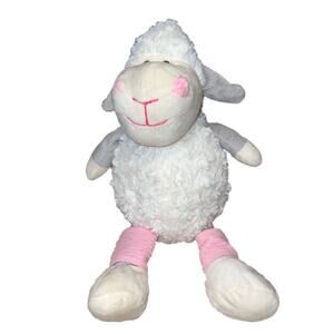 Best Made Toys Kids Sheep Lamb Plush Toy with Pink Leg Warmers Stuffed Animal